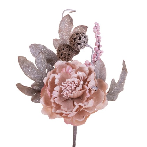 Pick peonia artificiale rosa